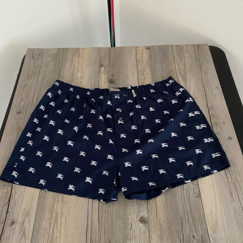 Burberry London Men's Luxury Boxer Shorts Equestrian Knight Lounge Large